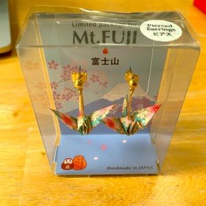 Mt Fuji Origami earrings